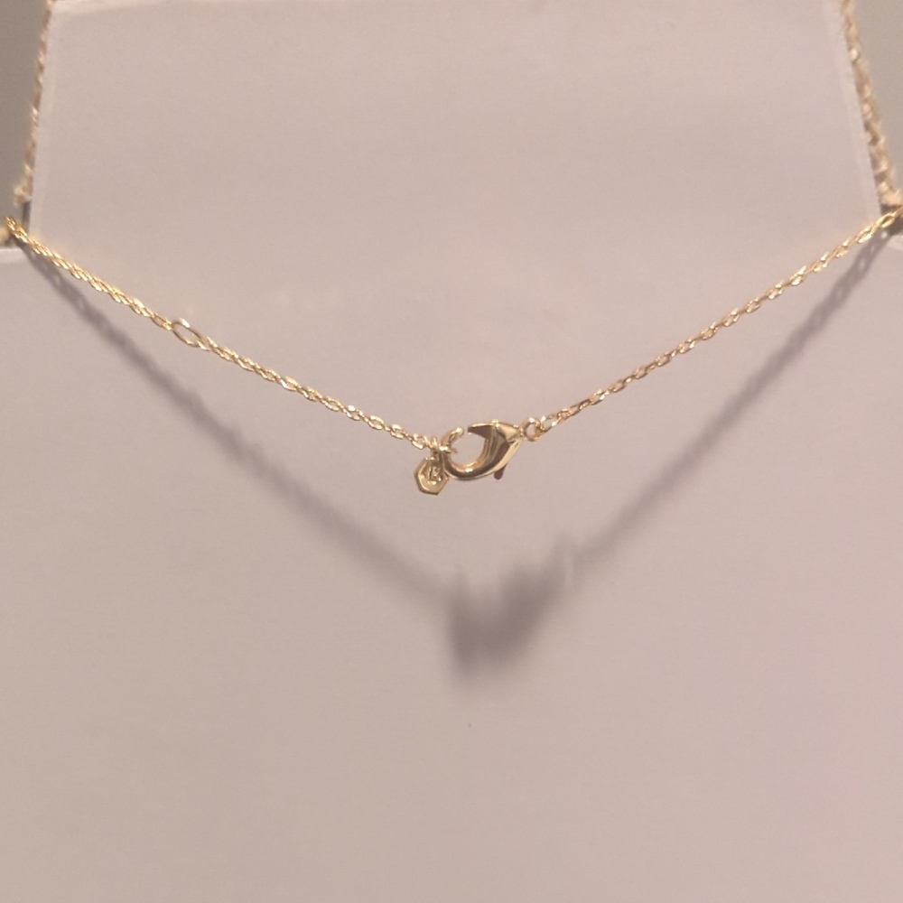 Origami Owl Gold Necklace with Pink and White Stars - Picture 5 of 5